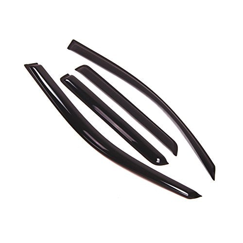 Outside Mount Window Vent Visors Rain Guards Compatible with Isuzu Ascender 5 Seat 2004-2008 | Side Window Wind Deflectors Rain Shields | Black Tinted, 4 Pcs Set, BGWV-084-2 - color: Black Tinted, size: For Isuzu Ascender 5 Seat 2004-2008