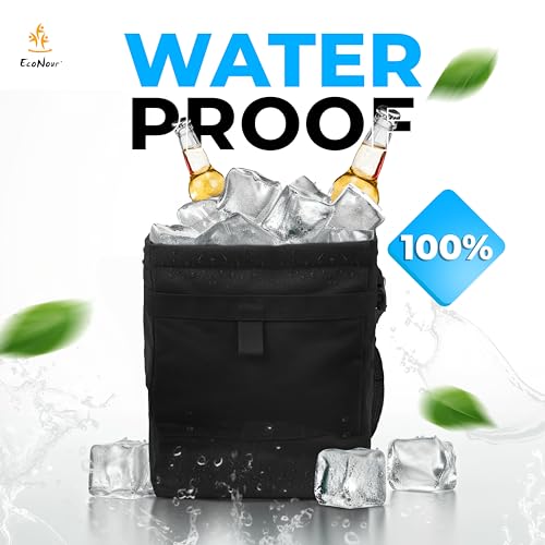 EcoNour Foldable Car Trash Bag Hanging, Garbage Bag and Waterproof Trash Can for Car, Leakproof Trash Can, SUV and Truck Seat Backs, Home, Office - Holds 2.5 Gallons (Black) - size: Trash Bag without Lid