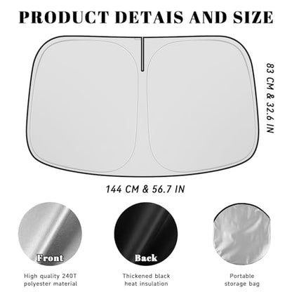 Car Windshield Sun Shade for Ford 2013-2019 Escape Accessories (OEM Design) Reflective Foldable Heat Insulation Sunshade for Ultimate Protection - size: for Ford 2013-2019 Escape