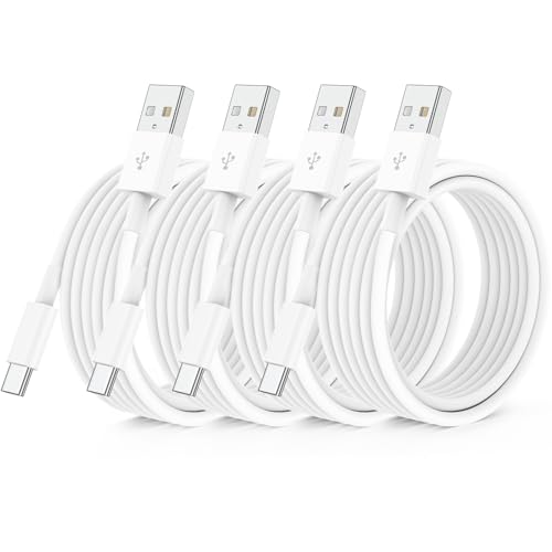 QZIIW 4 Pack USB C Fast Charging Cable 10 FT for iPhone 17 16 15/17 16 15 Pro/17 16 15 Pro max/16 15 Plus,USB A to USB C Car Carplay Cord for Galaxy S25 S24, i Pad Pro 12.9/11,Air 5th/4th Gen - color: White, size: 10FT+10FT+10FT+10FT
