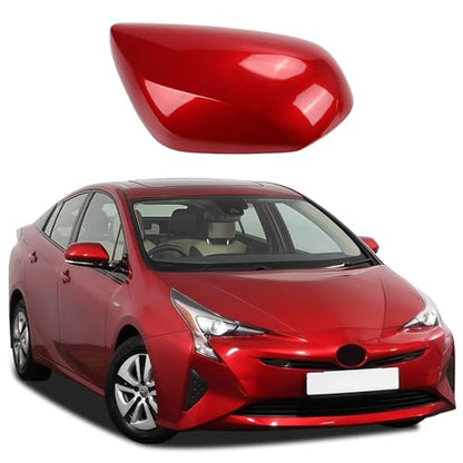 Left Driver Side Car Mirror Cap Cover Compatible with Toyota Prius 2016 2017 2018 2019 2020 2021, Direct Replacement, 87945-47060, Red - color: red, size: Left