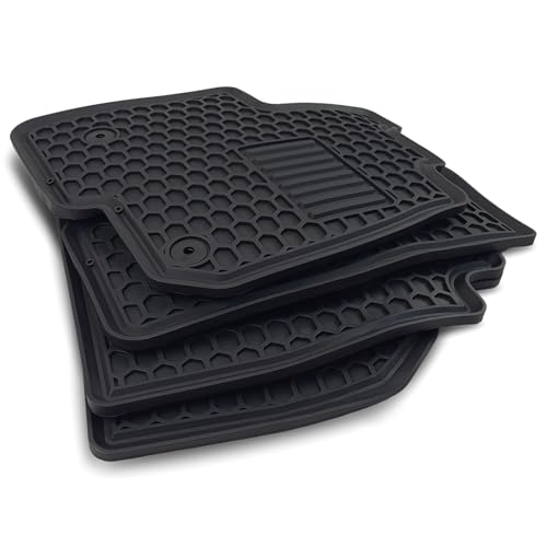 Custom-Made for 2025-2019 Chevrolet Silverado 1500 / GMC Sierra 1500 2020-2025 Chevy Silverado/GMC Sierra 2500HD/3500HD Crew Cab Premium All-Weather Rubber Floor Mats (Black)