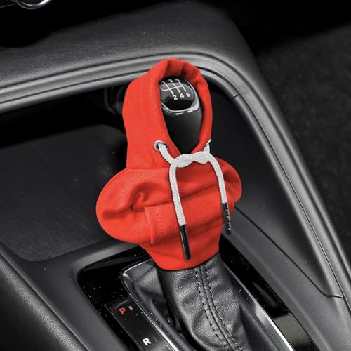 Gear Shift Hoodie, Shifter Hoodie, Funny Car Gear Shift Protector Cover, Automotive Interior Cute Gadgets Fashionable Mini Sweater Shifter Stick Knob Cover Universal for Most Vehicles (Orange) - color: Orange