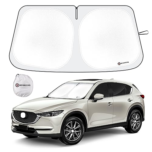Car Windshield Sun Shade Compatible with 2017-2023 2024 2025 2026 Mazda CX-5 CX5 Accessories Sport, Touring, Grand Touring, 4 Door Crossover Foldable Sunshade Custom Windshield Sun Visor - size: For 2017-2026 Mazda Cx-5