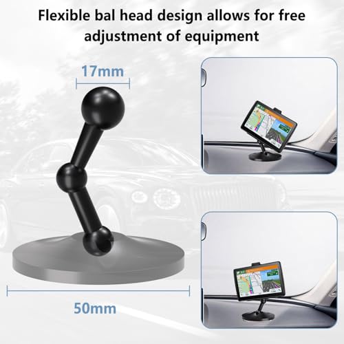 for Garmin GPS Mount,Upgrade Aluminium Magnetism Dashboard Mount，17mm Ball Holder, Compatible with Garmin Nuvi, RV, Dezl, Drive, Drivesmart, Driveassist