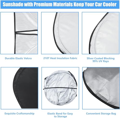 Windshield Sun Shade for 2026 2025 2024 2023 2022 Rivian R1S Custom Fit Window Sunshade SUV Accessories Fodable Sun Visor UV Protector Shade Heat Shield Cover - size: X. for Rivian R1s 2022-2025 2026