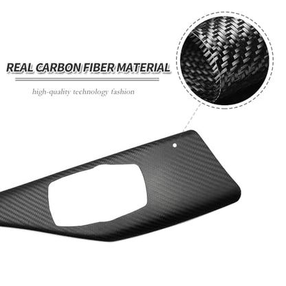 Car Center Console Multimedia Trim Panel Cover for 2012 to 2018 BMW 1 Series 2 Series F20 F21 F22 Real Carbon Fiber Automotive Interior Trim Accessories (Matte Black Carbon - Version A) - color: Matte Black Carbon - Version A