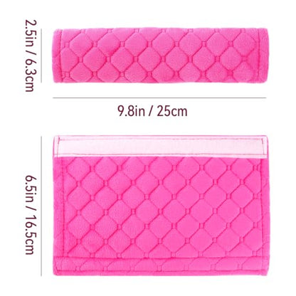 yuntop 2 PCS Car Seat Straps Shoulder Pads Soft Auto Seat Belt Cover Universal Safety Strap Cover Helps Protect Your Neck and Shoulders from Seat Belt Friction (Rose Red) - color: Rose Red