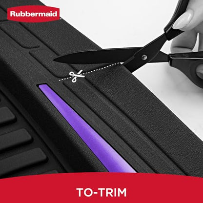 Rubbermaid Car Floor Mats Full Set – Premium All-Weather Car Mat with Brushed Aluminum Inserts, Universal Trim-to-Fit Design, Anti-Slip Backing for Cars, SUVs, Trucks, and Vans - color: Purple