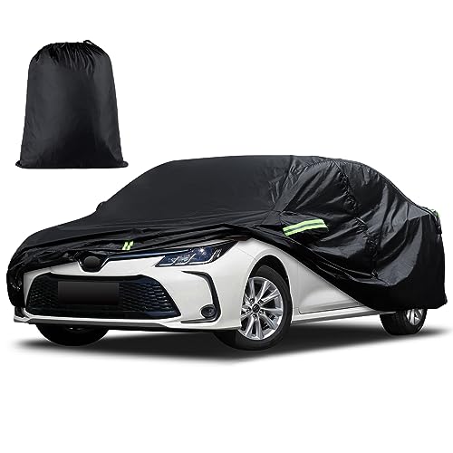 Car Cover Custom Fit for Toyota Corolla 2000-2025, Honda Civic 1991-2025, Waterproof All Weather Full Exterior Cover Rain Sun Protector Car Cover with Door Zipper - size: Custom Fit Toyota Corolla, Honda Civic