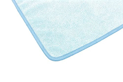 The Rag Company - Premium FTW - 70/30 Blend Microfiber Cleaning Towels for Glass, Windows, Mirrors, Polished Surfaces - Streak-Free - Scratchless, 16" x16' Light Blue (3-Pack) - color: Light Blue