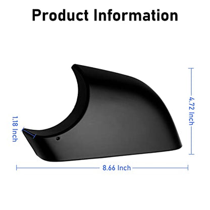 Jaronx Compatible with Tesla Model 3 Mirror Lower Cover 2017-2025,Left Drive Side Rearview Mirror Base Bottom Cover Trim Replacement for Tesla Model 3 Accessories(Left) - size: Left Side Black, style: Model 3