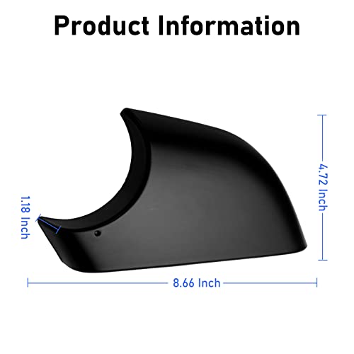 Jaronx Compatible with Tesla Model 3 Mirror Lower Cover 2017-2025,Left Drive Side Rearview Mirror Base Bottom Cover Trim Replacement for Tesla Model 3 Accessories(Left) - size: Left Side Black, style: Model 3