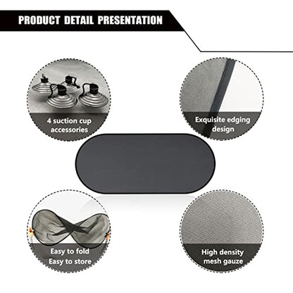 Rear Window Sunshade - UV Protection Mesh Cover for Rear Facing Car Seats, Fits All Cars