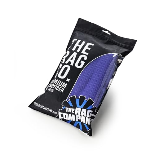 The Rag Company Dry Me A River, Professional Korean 70/30 Blend Microfiber Waffle-Weave Drying & Detailing Towels, Soft Suede Edges, 390 GSM, 16x24 Inches, Royal Blue, 3-Pack - color: Royal Blue, size: 16in x 24in