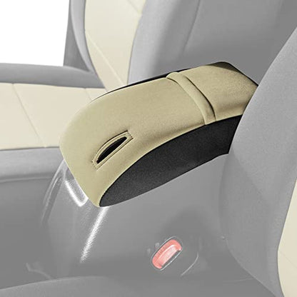 Diver Down Neoprene Center Console Cover - Fits Jeep 1997-2006 TJ Wrangler - Cushioned Armrest Cover - Doesn't Burn Your Elbow - Tight Custom Fit - Comfortable Foam Armrest Pad (01-06 Tan) - color: Tan, size: 2001-2006 TJ