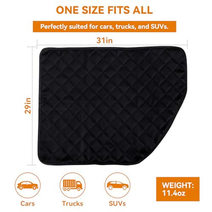 Dog Car Door Protector, 2 Pack Waterproof Scratchproof Nonslip Durable Protector, Thickened Door Panel Covers, Protects Doors from Dog Scratching Fit for Car/SUV/Truck (Black, XL) - size: XL