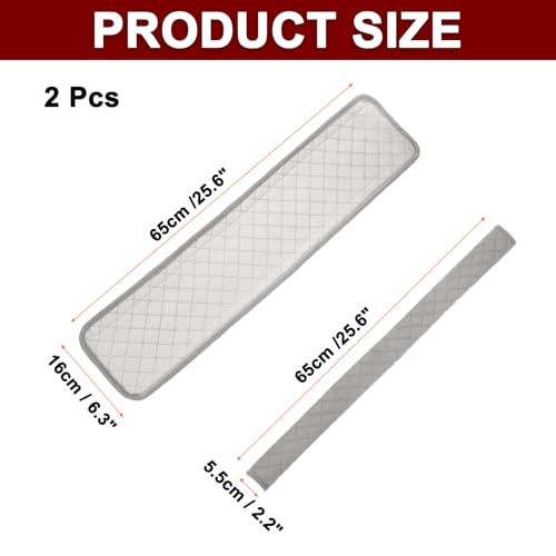 HARFINGTON 2pcs Shoulder Strap Cushions 25.6 Inch Car Seat Belt Pads Cover Auto Seatbelt Strap Shoulder Pad Automotive Seat Belt Cushion Pad for Auto SUV Truck, Grey - color: Grey, size: 25.6 Inch