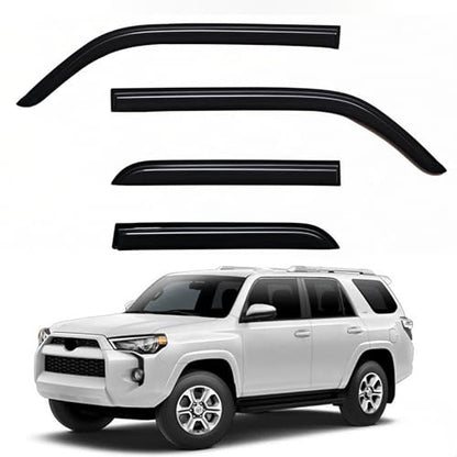 Window Visors Rain Guards fits 2010-2024 Toyota 4runner, Out-Channel Side Window Wind Deflectors Vent Shades Accessories, Dark Smoke 4 Pcs, 11 12 13 14 15 16 17 18 19 20 21 22 23 - size: 2010-2024 Toyota 4runner
