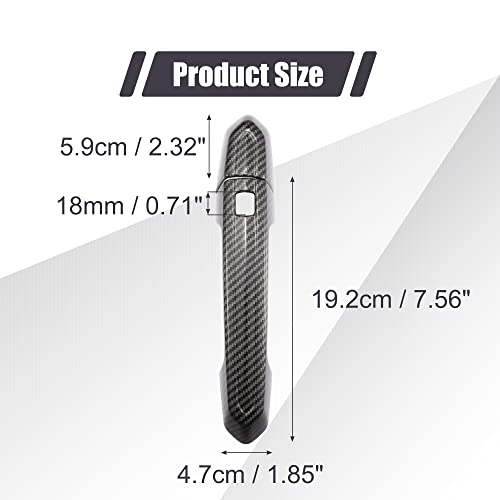 X AUTOHAUX Exterior Outside Door Handle Cover Kit Front Rear Left Right for Cadillac XT4 XT5 XT6 CT4 CT6 CTS ATS XTS 2013-2021 Carbon Fiber Pattern Black - color: Black Carbon Fiber