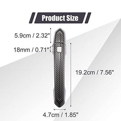 X AUTOHAUX Exterior Outside Door Handle Cover Kit Front Rear Left Right for Cadillac XT4 XT5 XT6 CT4 CT6 CTS ATS XTS 2013-2021 Carbon Fiber Pattern Black - color: Black Carbon Fiber