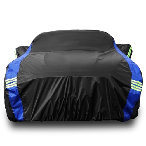 Avecrew for Ford Mustang Car Cover Waterproof All Weather for Automobiles, Outdoor Full Exterior Covers Fit Sedan Ford Mustang with Windproof Strap - size: Fit Sedan Ford Mustang