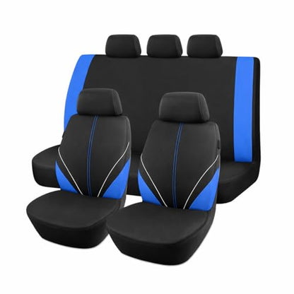 Mandark Car Seat Cover Full Set, Beathable Waterproof Heavy-Duty Vehicle Front and Rear Split Bench Seat Covers, Auto Interior Chair Protector, Universal for SUV Automobile Truck (Blue) - color: Blue
