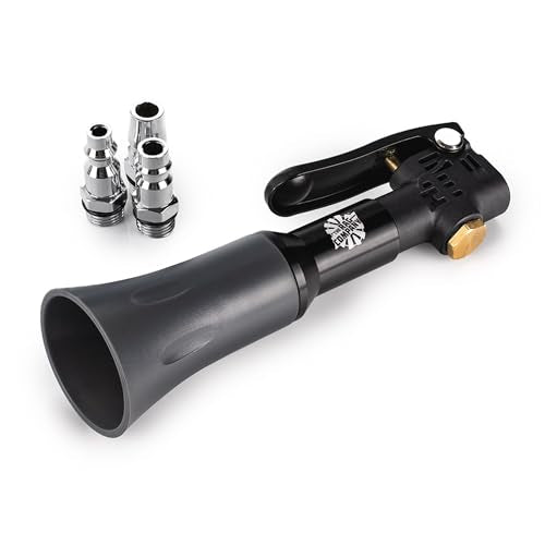 The Rag Company - Ultra Air Blaster Mini - Lift and Blast Dirt and Debris Away for Interior Detailing; Durable and Ergonomic Metal Design; Trigger Operated