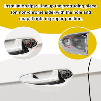 Car Exterior Door Handle Key Hole Trim Cover CapCompatible With Ford Fusion 2013 2014 2015 2016 2017 2018 2019 2020 DS7Z 54218A15-DC Door Handle Accessories Lock Cap Blue Without Electroplating