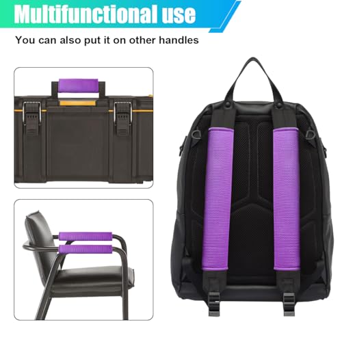 2PCS Long Car Seat Belt Cover Pads, Soft Mesh Seatbelt Shoulder Strap Protector Pad for Comfort Driving, Breathable Car Seat Belt Pad Harness Cushion Protect Your Neck and Shoulder (Purple) - color: Purple
