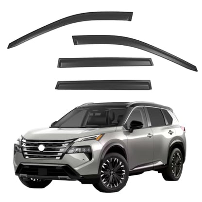 Window Visors Rain Guards fits 2021-2026 Nissan Rogue, Out-Channel Side Window Wind Deflectors Vent Shades Accessories, Dark Smoke 4 Pcs, 2022 2023 2024 2025 (Not for Rogue Sport & Select) - size: 2021-2026 Nissan Rogue