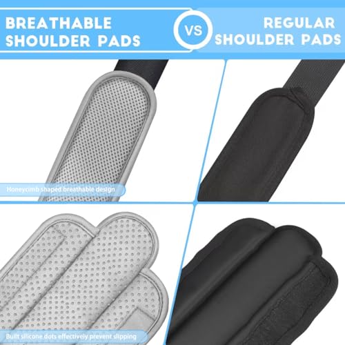 ZINZ 2-Pack Universal Shoulder Pad with Ultra Thick Cushion for Bag Luggage Bag Crossbody, Plus Long & Anti-Slip & Breathable,Grey - color: Grey