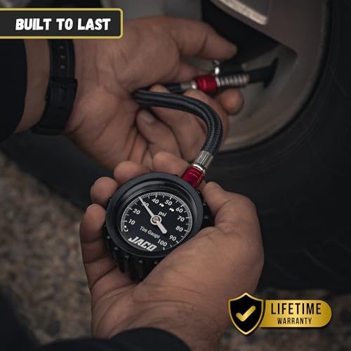 JACO ElitePro-X Tire Pressure Gauge with Lightning Chuck (100 PSI) - size: 100 PSI