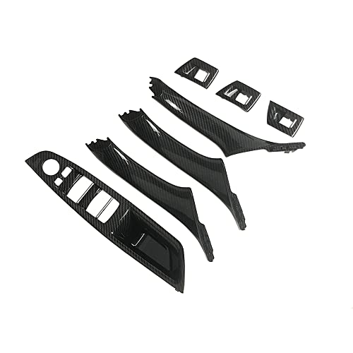 Car Door Handle Cover for BMW 5 Series F10 2011-2016 Interior Door Handles Replace Trim Cover 520i 528i 530i 535d 535i 550i (Carbon Fiber Color) - color: Carbon fiber color