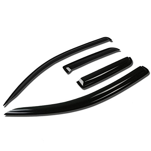 Auto Dynasty 4Pcs Tape-On Window Visor Deflector Rain Guard Compatible with 2007-2013 Tundra Double Cab, Acrylic - size: 07-13 Toyota Tundra Double Cab