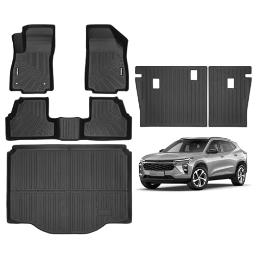 Naibeve Floor Mats for Chevy Trax 2014-2023-All Weather for Chevrolet Trax Floor Mats & Cargo Mat & Backrest Mats Waterproof Interior Accessories - size: 8)Trax|2014-2023