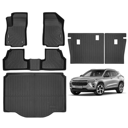 Naibeve Floor Mats for Chevy Trax 2014-2023-All Weather for Chevrolet Trax Floor Mats & Cargo Mat & Backrest Mats Waterproof Interior Accessories - size: 8)Trax|2014-2023