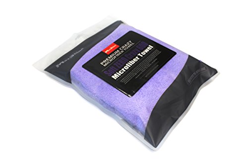 Maxshine 16”x24” Edgeless Purple Microfiber Towel (500GSM) - Double-Sided, Plush Car Drying Towel for Detailing - Professional Auto Detailing - color: Purple, size: 16" x 24"