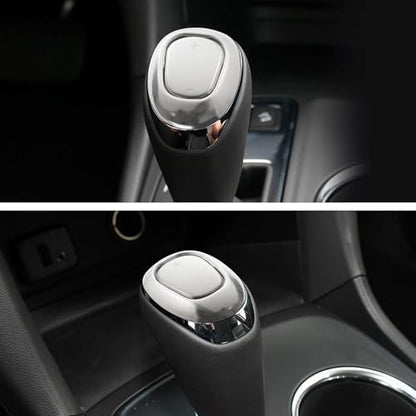 TOMALL Stainless Steel Car Gear Shift Knob Cover Compatible with Chevy Equinox 2018-2020 Malibu XL 2016-2020 Cruze 2017-2019 Shifter Panel Trim Gear Lever Cover for Car Accessories (Silver) - color: Silver