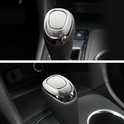 TOMALL Stainless Steel Car Gear Shift Knob Cover Compatible with Chevy Equinox 2018-2020 Malibu XL 2016-2020 Cruze 2017-2019 Shifter Panel Trim Gear Lever Cover for Car Accessories (Silver) - color: Silver