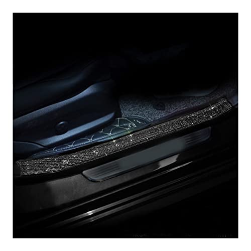 2PCS Car Door Edge Entry Guard, Bling Anti-Collision Adhesive Sticker/Protector Strip for Car Door Sill, Rear Bumper, Universal for Most Cars, SUV, Auto Accessories for Women (Black/2.8"x17.8" ) - color: Black, size: 2.8" x 17.8"