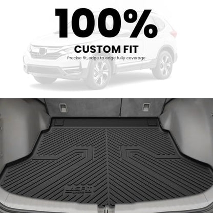 LASFIT Trunk Mat for Honda CRV 2012-2016, All Weather Custom Fit TPE Cargo Mat for CR-V 2012 2013 2014 2015 2016 Trunk Liner Trunk Tray Cargo Liner Cargo Tray, Black - style: 2）For Honda CR-V | 2012-2016 | Trunk Mat