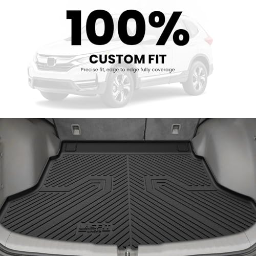 LASFIT Trunk Mat for Honda CRV 2012-2016, All Weather Custom Fit TPE Cargo Mat for CR-V 2012 2013 2014 2015 2016 Trunk Liner Trunk Tray Cargo Liner Cargo Tray, Black - style: 2）For Honda CR-V | 2012-2016 | Trunk Mat