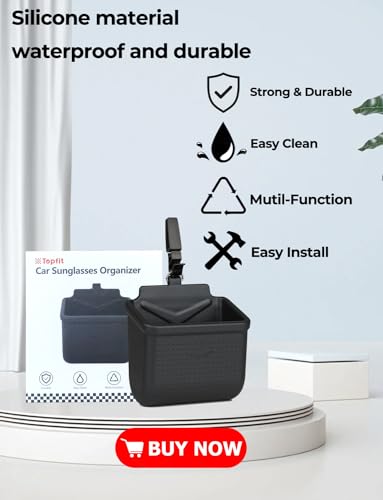 Car Air Vent Storage Bag Organizer Pocket Sunglass Holder Car Mount Phone Holder Coin Key Card Case Organizer with Hook- Black