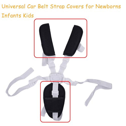 3 Pack Universal Car Seatbelt Crotch Cushion for Newborns Infants Kids,Car Seat Belt Kit,Soft Seat Belt Strap Covers