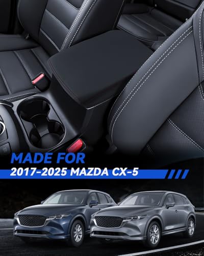 Armrest Cover for Mazda CX-5 2018-2023 2024 2025 Accessories Center Console Middle Lid Pad Protector for Car Elbow Rest - size: for 2017-2025 Mazda CX-5