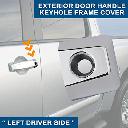 APPERFiT Door Handle Key Hole Bezel Cover Compatible with Nissan Armada Titan, Infiniti QX56 Replaces 80647-ZC00A 80647-9FU0B