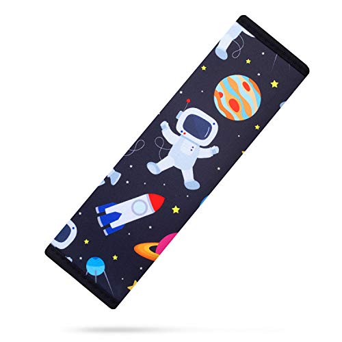 YR Seat Belt Cover for Kids, Soft Comfort Seat Belt Cushion for Children, Cute Cartoon Pattern Car Seat Belt Pads Cover for Girls and Boys, 1 Pack, Spaceman - color: Spaceman