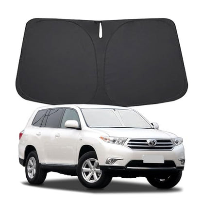 Windshield Sun Shade for Toyota Highlander 2008 2009 2010 2011 2012 2013 Front Window Shade Sun Visor Protector for Toyota Highlander Accessories Foldable Sunshade Blocks UV Rays Keeps Your Car Cooler - size: for Highlander 2008-2013