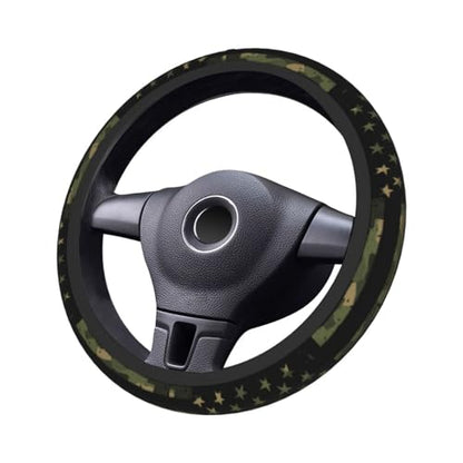 Camo Flag Steering Wheel Covers Non Slip Neoprene Universal 15 Inch Steering Wheel Protector Car Cover for Men Women - color: Camo Flag